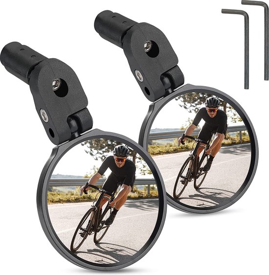 Rétroviseur Pour Casque De Vélo - Miroir Ajustable 360°, Installation Facile Par Adhésif, Sécurité Accrue