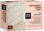 Oliveway - Antioxidant Scrub Zeep voor een zachte en stralende huid - Porie zuiverend - Exfoliërend