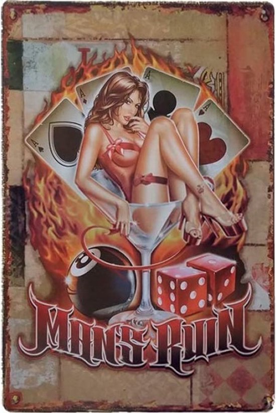 Plaque murale - Mans Ruin Poker