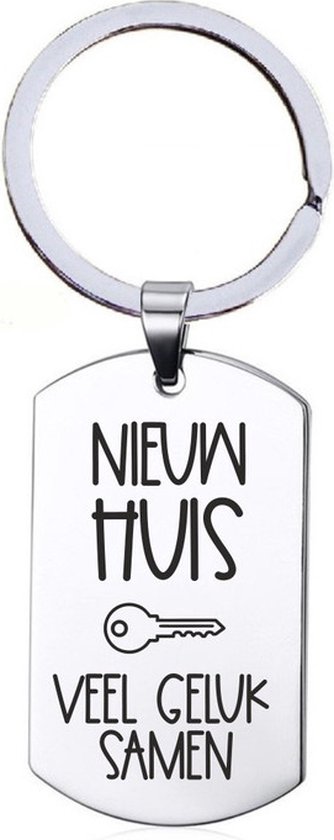 Porte-clés en acier inoxydable - New House