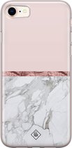 Casimoda® hoesje - Geschikt voor iPhone 8 - Rose All Day - Siliconen/TPU telefoonhoesje - Backcover - Bloemen - Roze