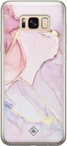 Casimoda® hoesje - Geschikt voor Samsung S8 - Marmer roze paars - Backcover - Siliconen/TPU - Paars