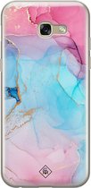 Casimoda® hoesje - Geschikt voor Samsung A5 2017 - Marmer blauw roze - Backcover - Siliconen/TPU - Multi
