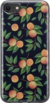 Casimoda® hoesje - Geschikt voor iPhone SE (2020) - Fruit / Sinaasappel - Siliconen/TPU telefoonhoesje - Backcover - Geen opdruk - Multi