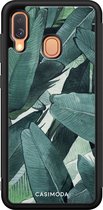 Casimoda® hoesje - Geschikt voor Samsung Galaxy A40 - Jungle - Zwart TPU Backcover - Planten - Groen
