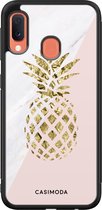 Coque Samsung Galaxy A20e - Ananas - Rose - Coque Rigide TPU Zwart - Ananas - Casimoda