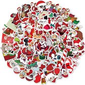 Noël - Autocollants Père Noël - Ensemble de 50 pièces - Autocollants pour ordinateur portable - Feuilles d'autocollants