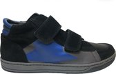 Naturino Ethan - mt 24 - velcro's blauwe ster hoge lederen sneakers - zwart grijs