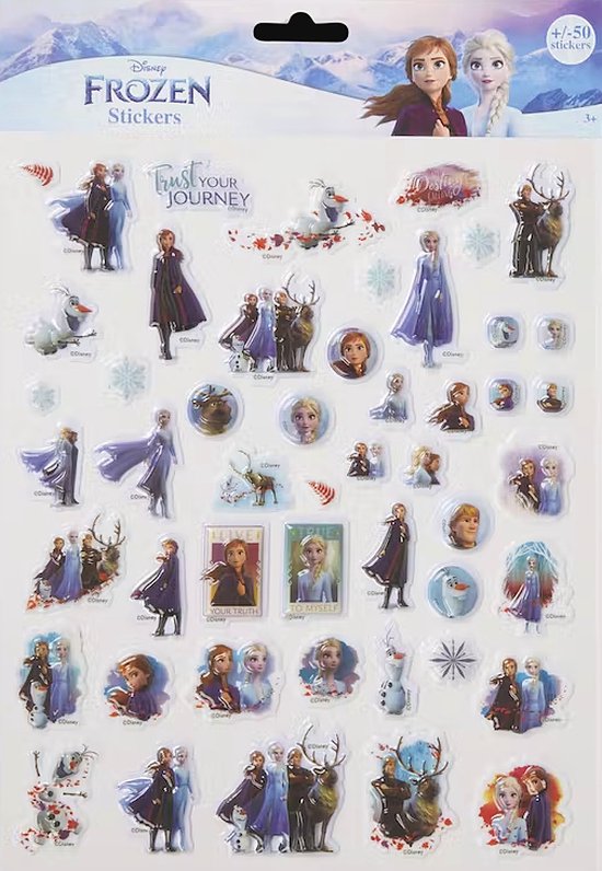 Frozen Stickervel - Disney - 3D Stickers - Knutselen - Blauw - 3+ jaar ...