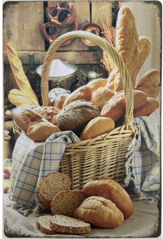 Wandbord - Brood Mandje - Leuk Voor In De Keuken