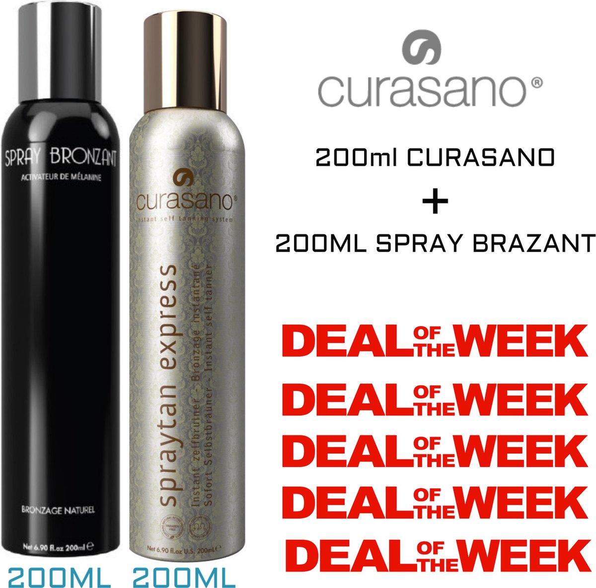 CURASANO DUO PACK - 200ml SprayTan Curasano + 200ml Spray Brozant