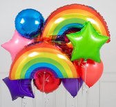 9 stuks folie ballonnen regenboog