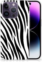 Trendy Telefoonhoesjes Geschikt voor iPhone 14 Pro Smartphone hoesje Zebra