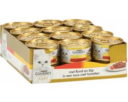 24x Gourmet Gold - Les Cassolettes Rund - kattenvoer - 85g