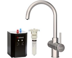 HOWAT 3 in 1 kokend water kraan incl. boiler RVS - Rond