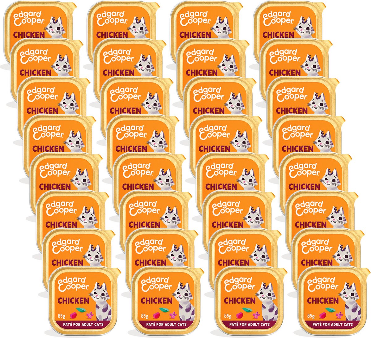 Edgard & Cooper Edgard & Cooper Adult PatÃ© 85 g - Kattenvoer - 32 x Kip