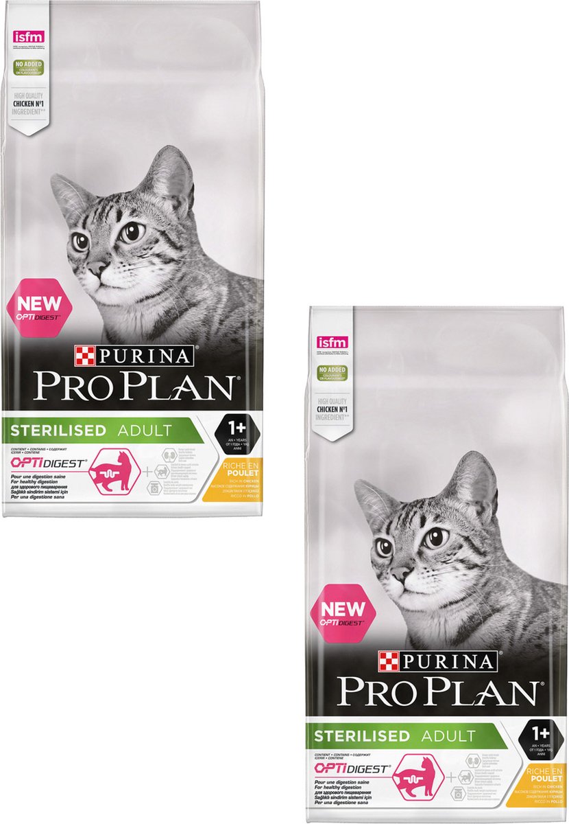 Pro Plan Cat Sterilised Kip - Kattenvoer - 2 x 10 kg