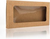 Boîte Kraft avec fenêtre 102x21x138mm - 25 pcs