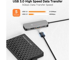 Novoo Usb-c Laptop Docking Station - Ultra Slim - Aluminium - Usb2.0 - Usb3.0 - Usb-C - HDMI 4K 30HZ - HDMI 1920x1080 60HZ - Stijlvol Design - Compatible Met Smartphone Laptop Tablet Apple Mac Windows Android