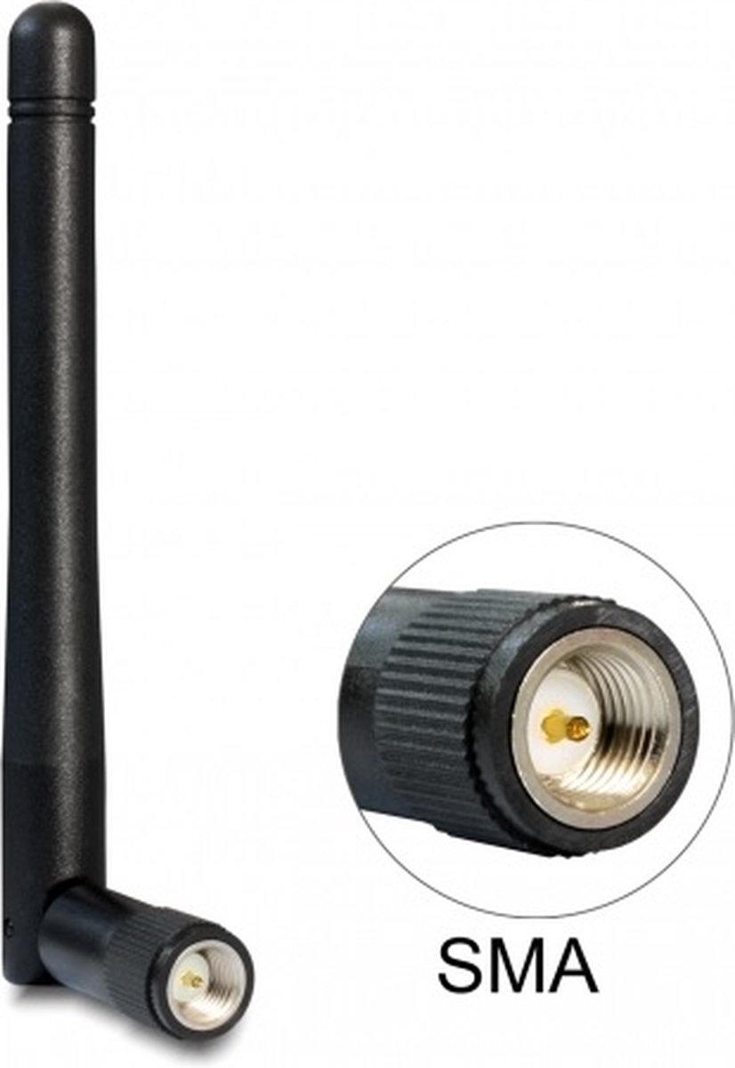 Delock WLAN WiFi 5 2.4/5 GHz Antenne Omnidirectioneel SMA 2 dBi