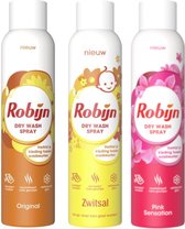 Robijn Dry Wash Spray MIX - Zwitsal / Pink / Original - Pack économique 3 x 200 ml