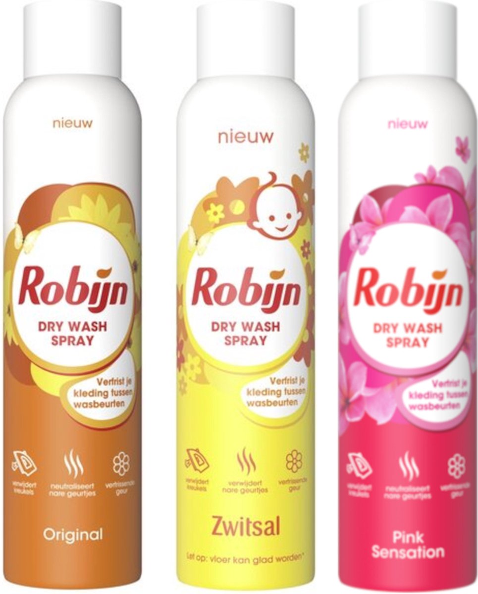 Robijn Dry Wash Spray Original MIX – 3 x 200 ml