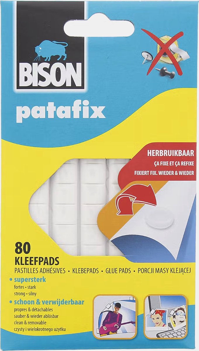 Bison Patafix Plakgum - 80Pack - Super Sterk