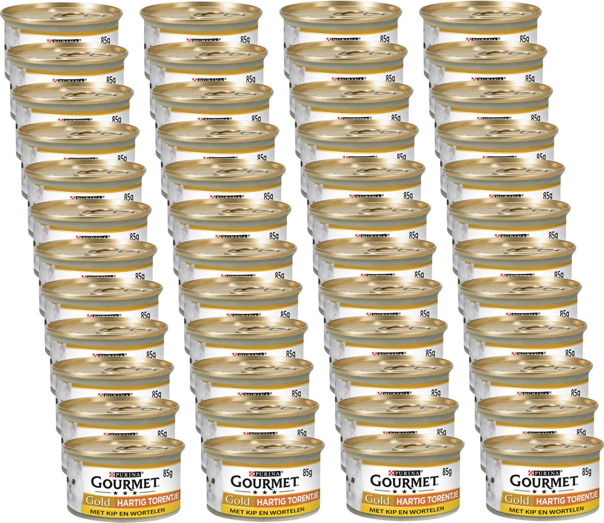 Gourmet Gourmet Gold Hartig Torentje 85 g - Kattenvoer - 48 x Kip&Wortel