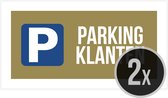 Pictogram/ bord | "Parking klanten" | 30 x 15 cm | Dikte: 2 mm | Parkeren | Niet parkeren | Privé parking | Parking vrijhouden | Parkeersignalisatie | 2 stuks