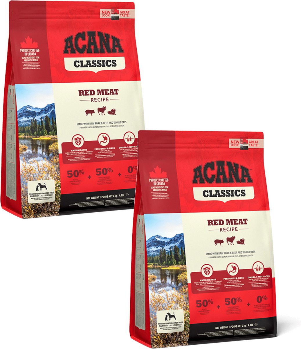Bol.com Acana Classics Classic Red - Lam&Rund - Hondenvoer - 2 x 2 kg aanbieding