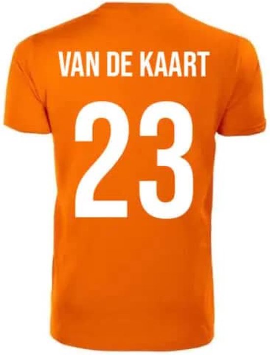 Oranje T-shirt - Van de kaart - Koningsdag - EK - WK - Voetbal - Sport - Unisex - Maat XS