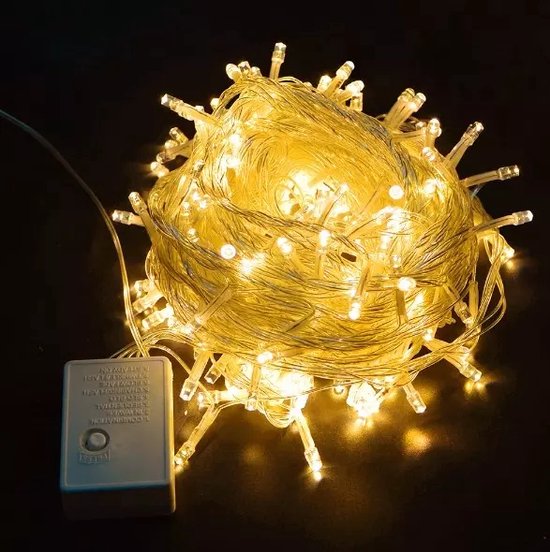 Kerstverlichting koppelbaar warm wit yellow white 10 meter