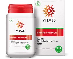 Vitals R-Alfaliponzuur 100 mg - 100 capsules - enzymen. De biologisch actieve vorm.