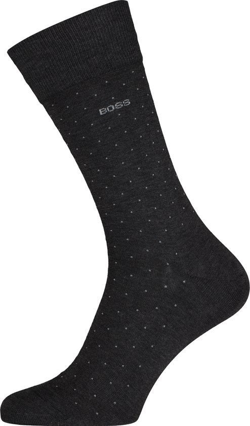 BOSS George Dots (1-pack) - herensokken katoen - antraciet grijs gestipt - Maat: 43-44