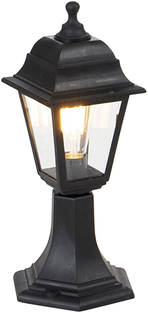 QAZQA capital - Klassieke Staande Buitenlamp | Staande Lamp voor buiten - 1 lichts - H 415 mm - Zwart - Buitenverlichting