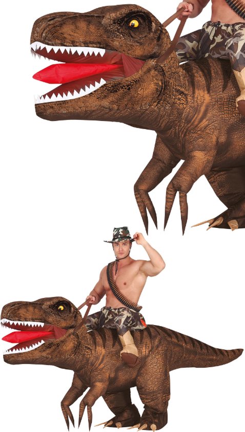 Costume Opblaasbaar Dinosaure Monté