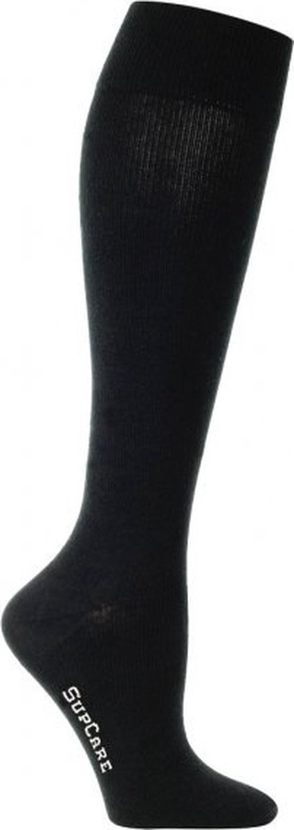 Supcare compressiekousen maat M (40-42) – zwart – trendy compressie sokken – steunkousen – ademend – gezwollen, vermoeide en pijnlijke benen & voeten – spataderen - dagelijks gebruik – vliegreizen – zwangerschap – dames en heren