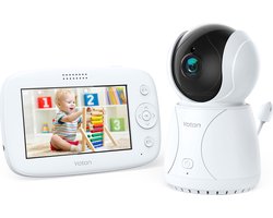 Yoton YB03 Babyfoon met Camera – 4,3 inch LCD-Scherm – Temperatuurbewaking – Wit