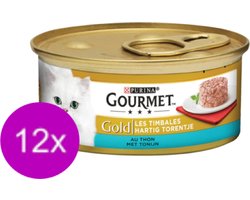 12x Gourmet Gold - Hartig Torentje Tonijn - Kattenvoer - 85g