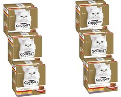 6x Gourmet Gold - Hartig Torentje Mix Multipack - Kattenvoer - 8x85g