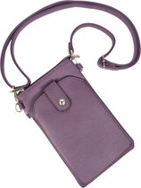 Flora&Co - Paris - Handig Crossbody hand/telefoontasje voor mobiel - gsm - violet-paars