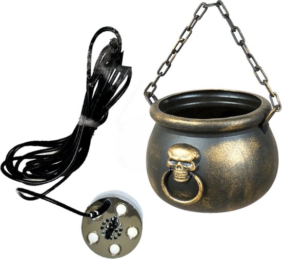 Halloween Heksenketel/kookpot met mistmaker - versiering/feestdecoratie
