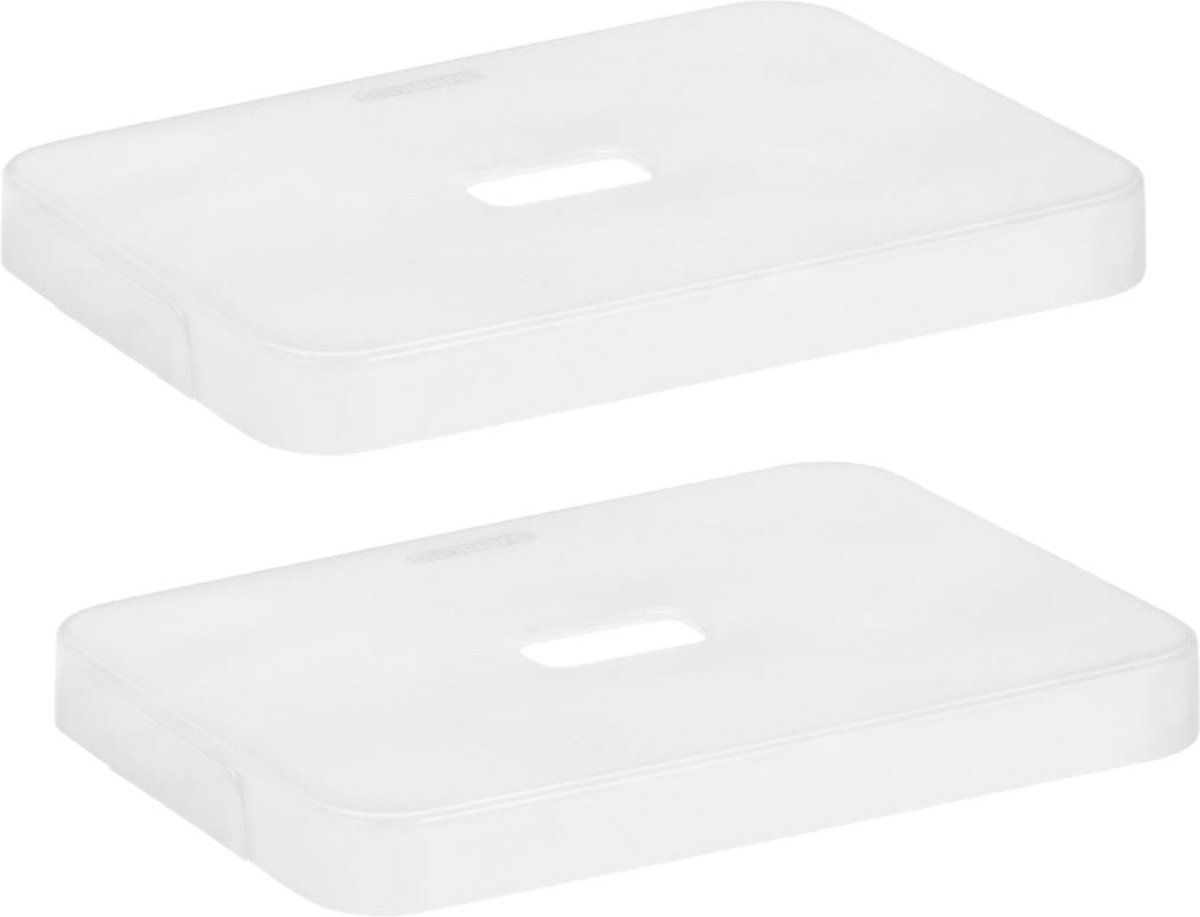 Deksels 2x stuks transparant voor Sunware opbergbox van 9/13/18/25 liter Sigma serie 34.2 x 24.2 cm