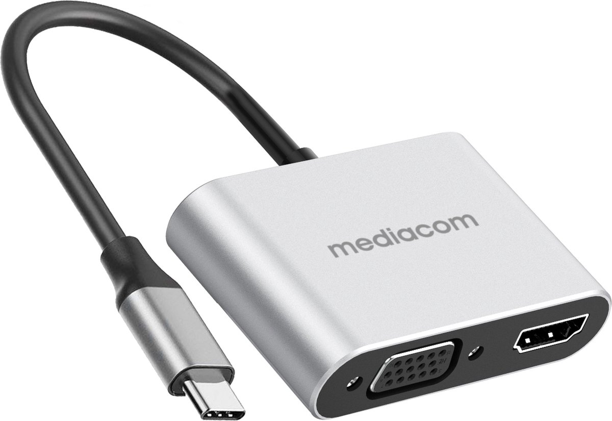 Mediacom MD-C308 USB grafische adapter Zilver