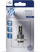 M- Tech LED - H7 12V 6W - Premium - 6x diode LED - Wit - Simple - Convient uniquement aux feux de brouillard