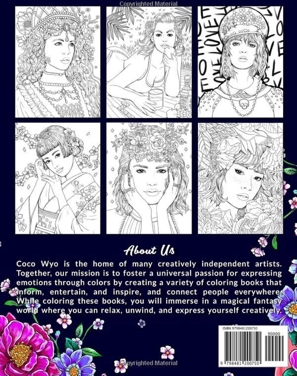 Beauties Coloring Book - Coco Wyo - Kleurboek voor volwassenen | bol.com