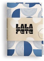 La La Fete - Furoshiki - CIRCLES IN LINE BLUE - 70