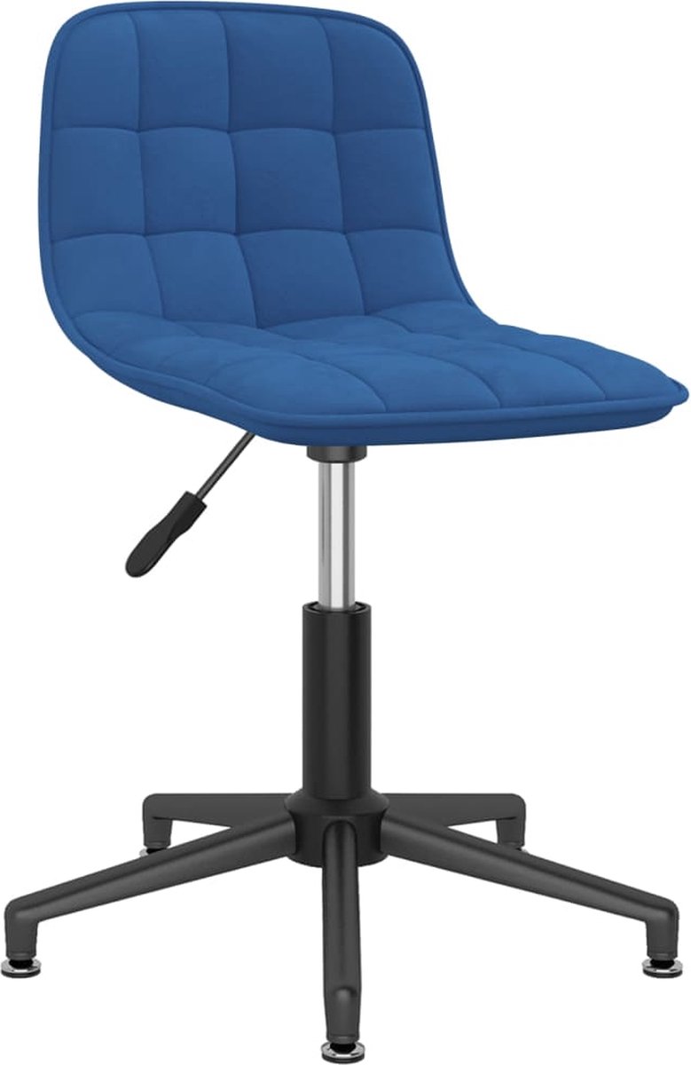 Prolenta Premium - Kantoorstoel draaibaar fluweel blauw
