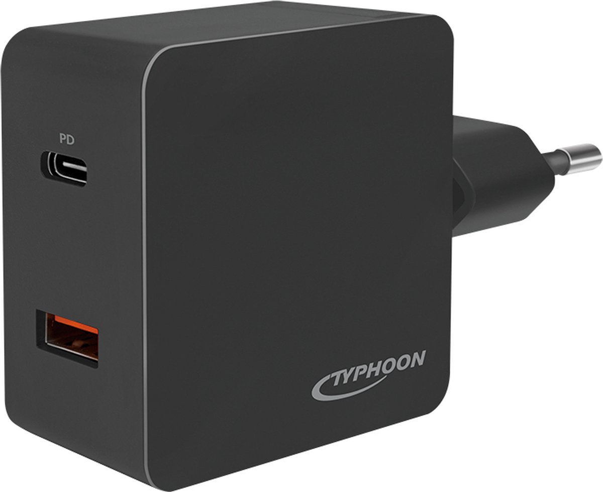 Typhoon TM044 USB-oplader Binnen, Thuis Uitgangsstroom (max.) 3000 mA 2 x USB-C bus (Power Delivery), USB-A