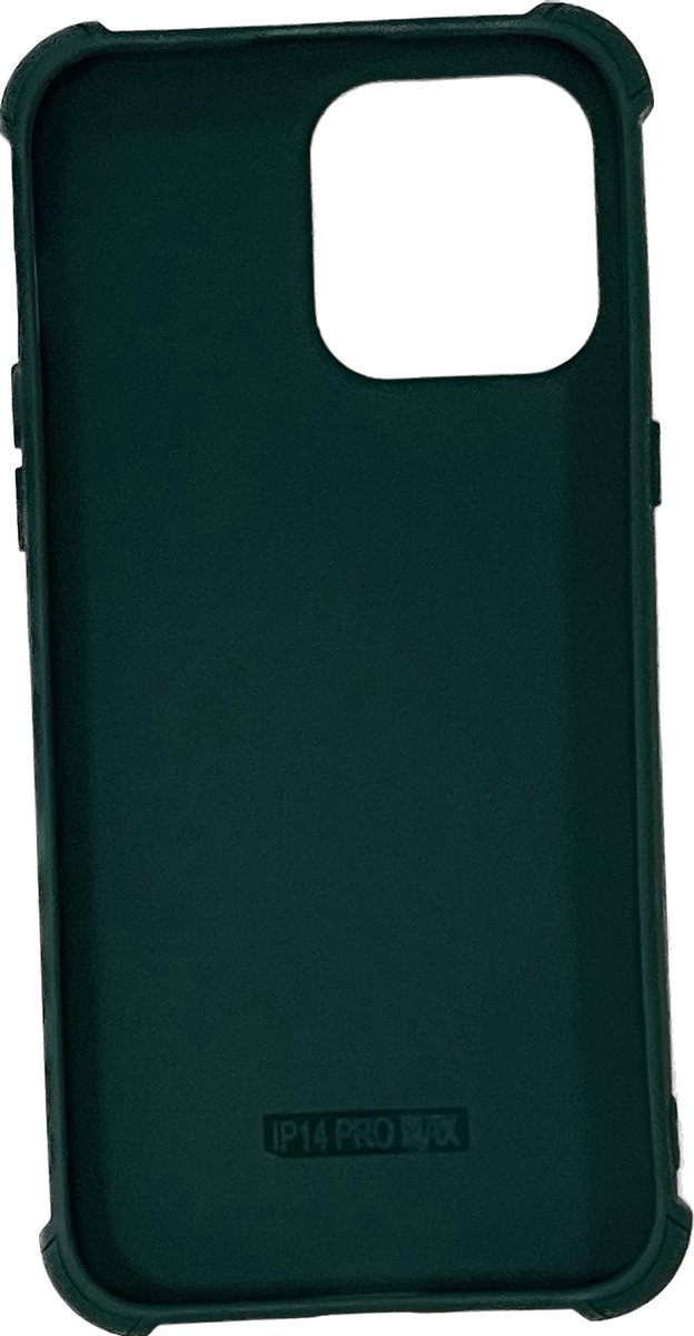 Hoesje voor iPhone 14 Hoesje Groen Siliconen Shock Proof Case - Tempered Glass Screenprotector - Hoes voor iPhone 14 Hoesje Extra Stevig Hoesje Cover